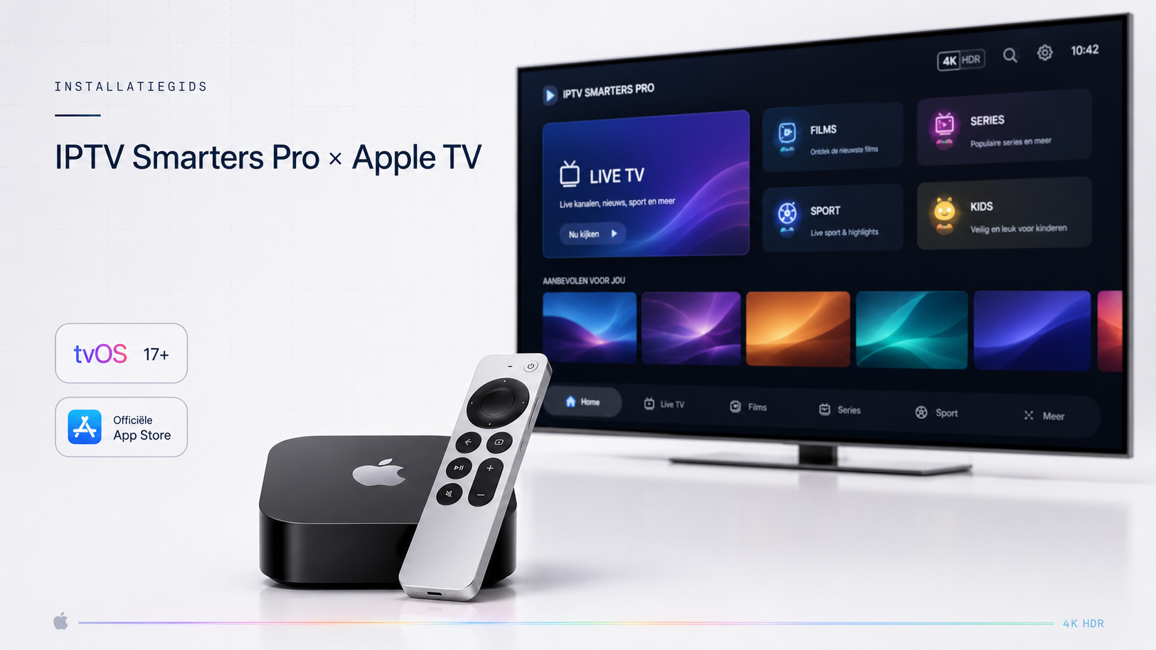 IPTV Smarters Pro op Apple TV 4K