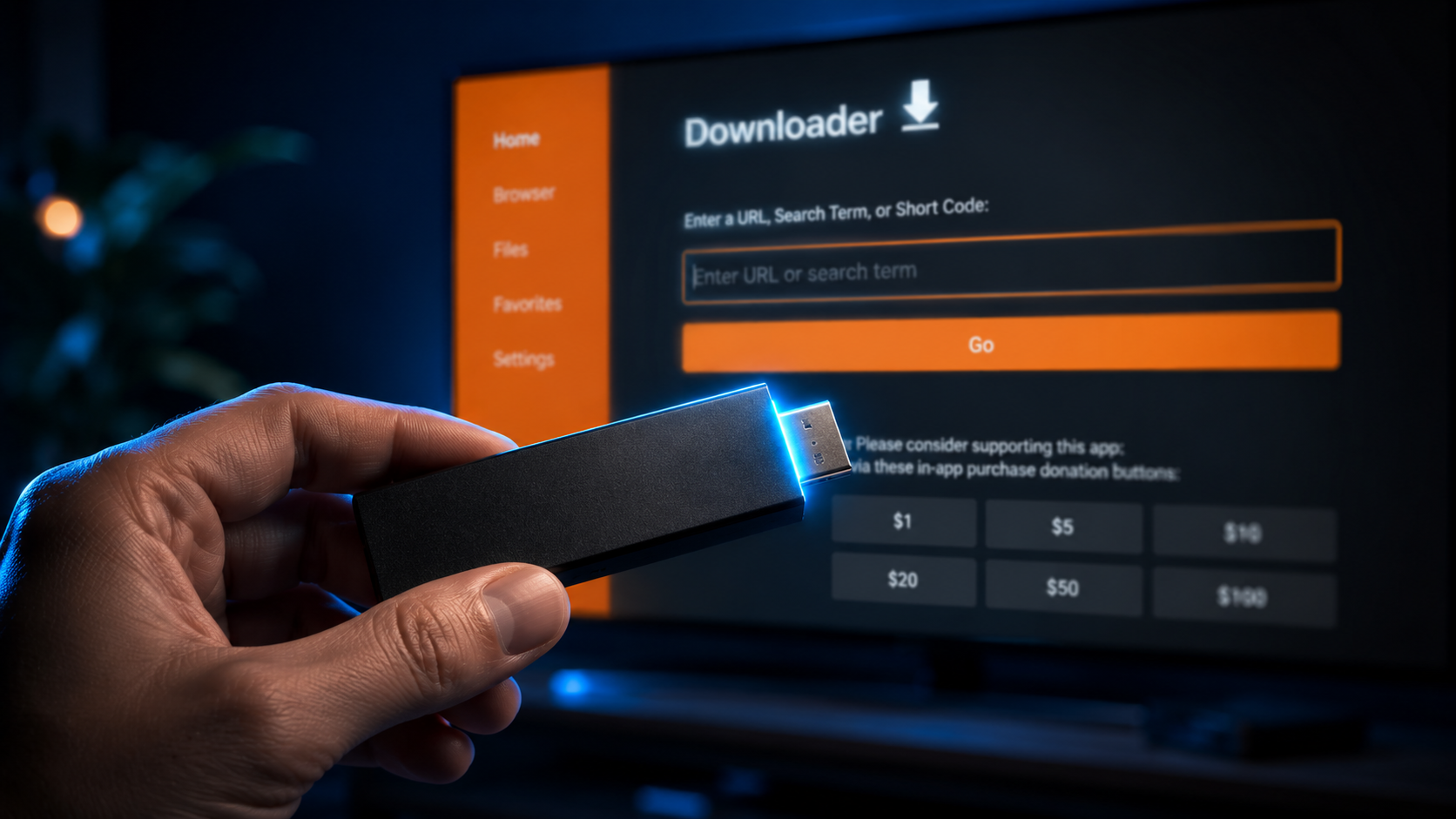 IPTV Smarters Pro Fire TV Stick installatie via Downloader app
