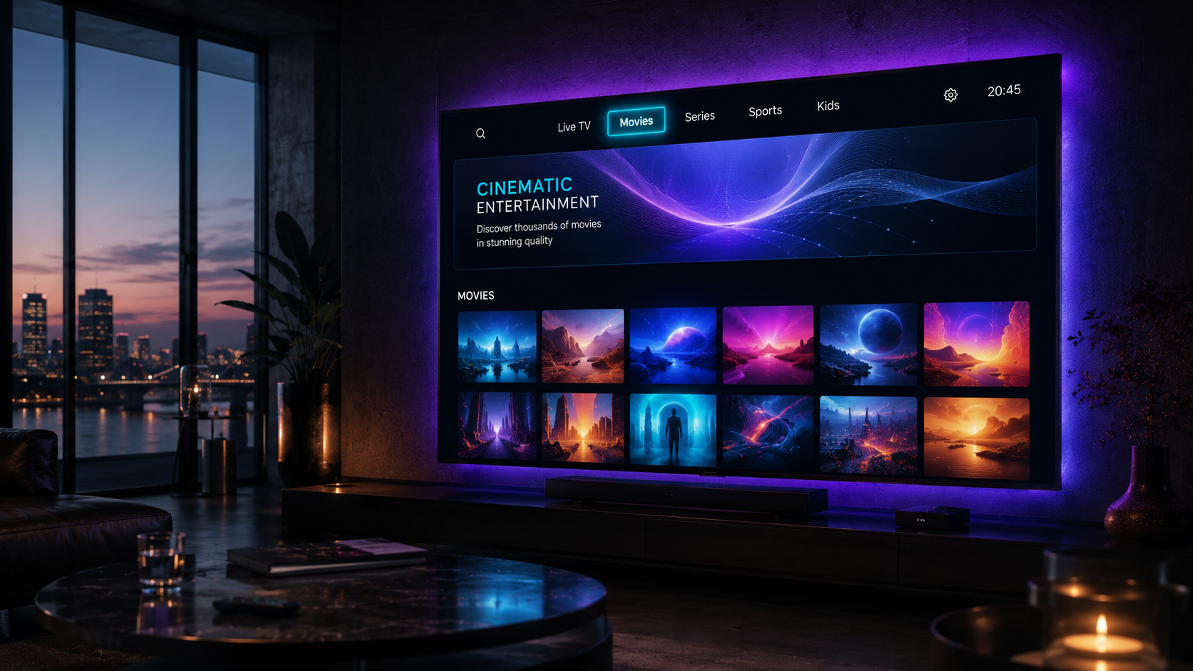 Smart One IPTV VOD bibliotheek met films en series posters